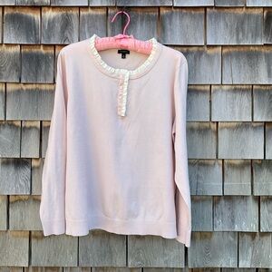 Talbots Women's Pink Top with Ruffle Detail